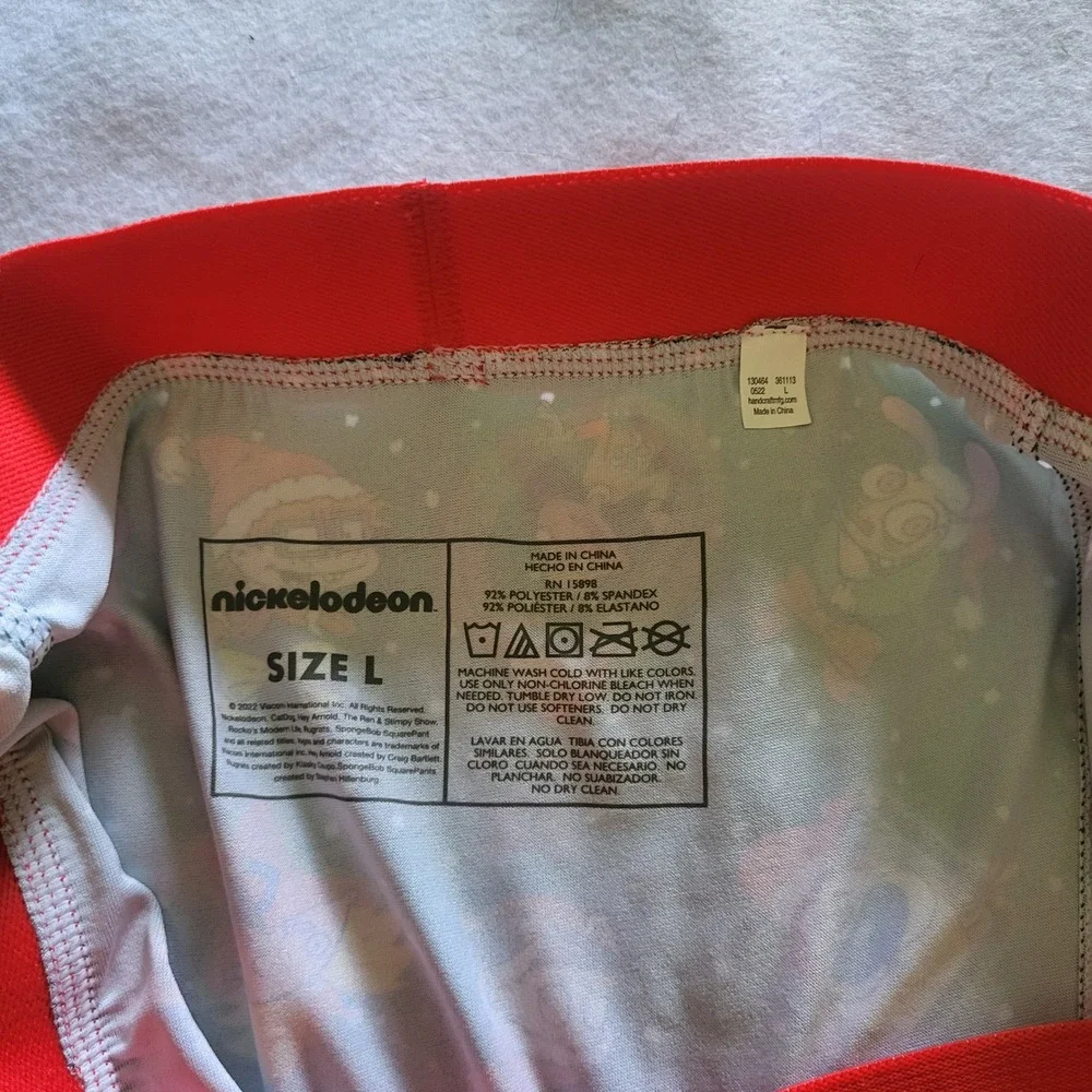 Nickelodeon Mens 90s Cartoons Christmas Boxer Briefs New Green Red Rugrats Large
